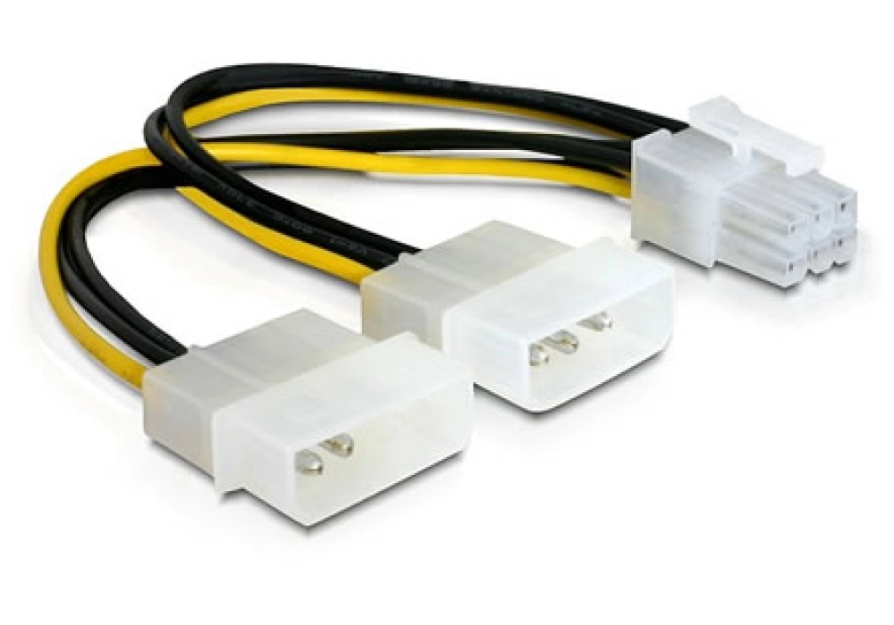 DeLOCK 2 x Molex to 1 x PCIe 6-pin Adapter