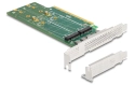 Delock Adaptateur PCI-Express 4.0 x16 - 4 x NVMe M.2 Key M 110 mm