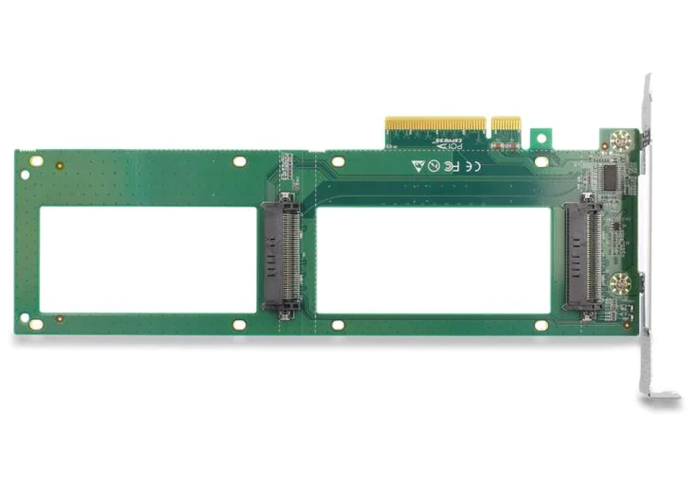 Delock Adaptateur PCI Express 4.0 x8 - 2x U.2 NVMe SFF-8639