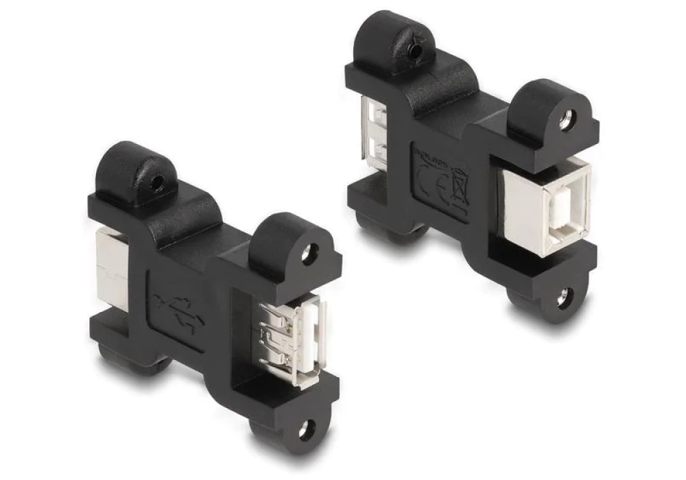 Delock Adaptateur USB 2.0 Type-A femelle à Type-B femelle avec vis