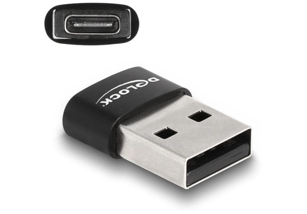 Delock Adaptateur USB 2.0 USB A - USB C, noir