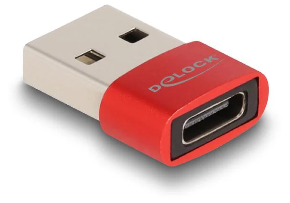 Delock Adaptateur USB 2.0 USB A - USB C, rouge