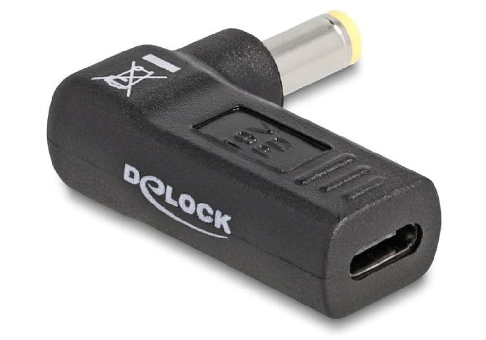 DeLOCK Adaptateur USB-C vers 5.5 x 2.1 mm 90°