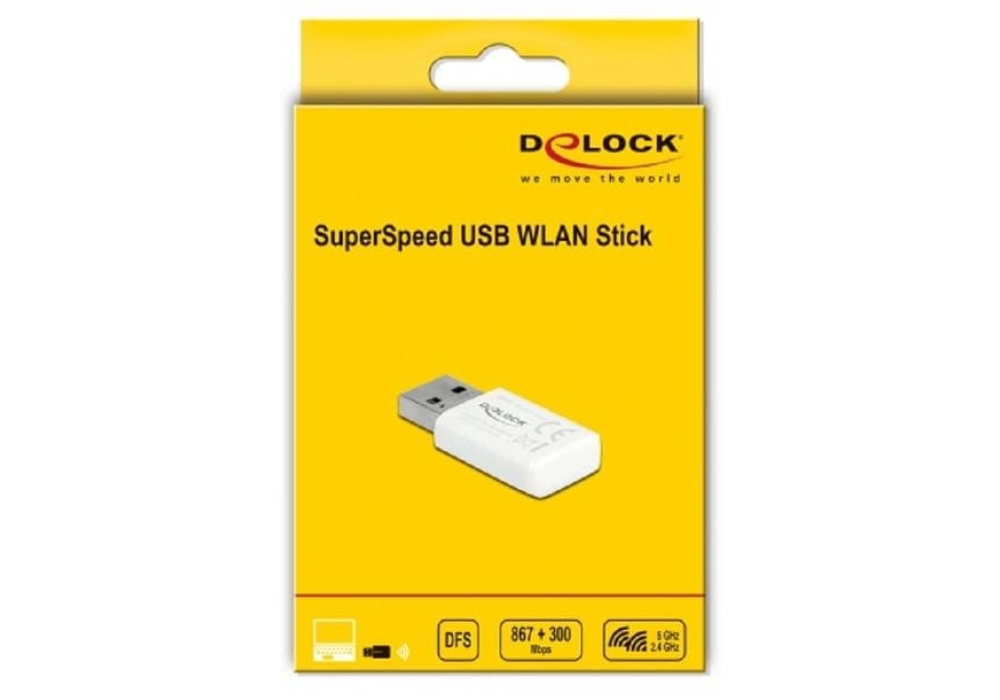 DeLOCK Adaptateur WiFi AC USB 12770 (Blanc)