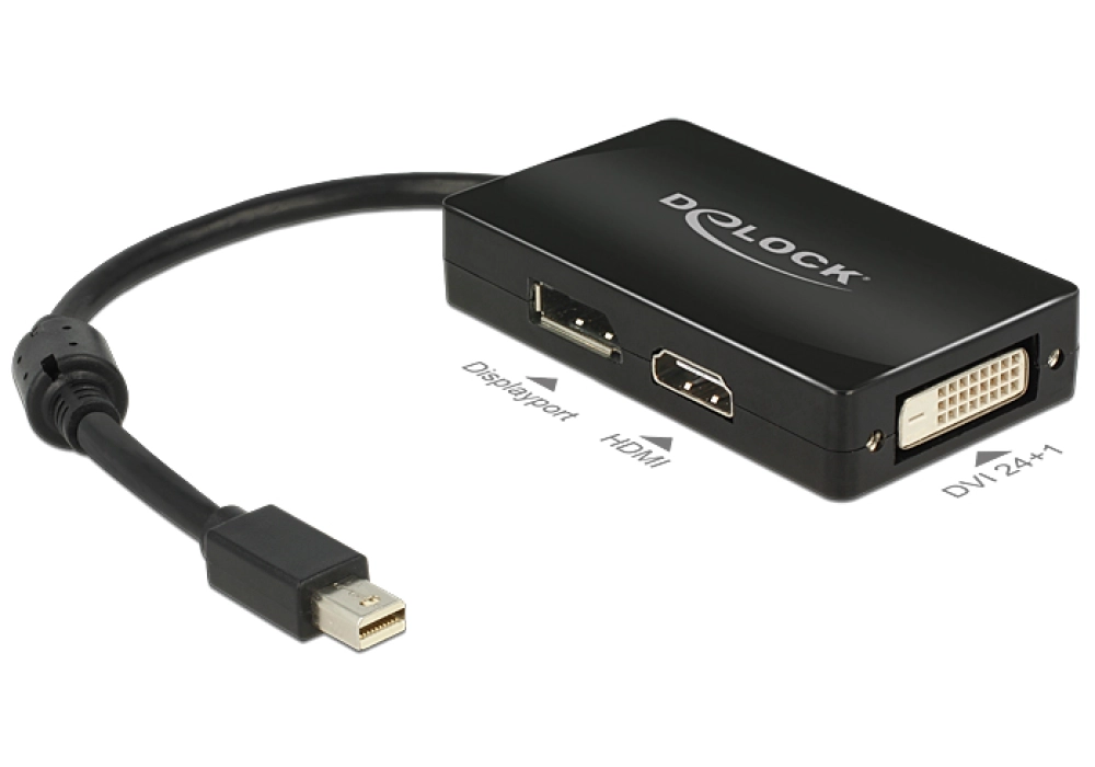 DeLOCK Adapter mini Displayport (M) > Displayport / HDMI / DVI (F)