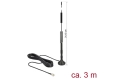 Delock Antenne LTE/LoRA SMA 0.8-2.1GHz 32 cm SMA 5 dBi Rayonnement omni directionnel 