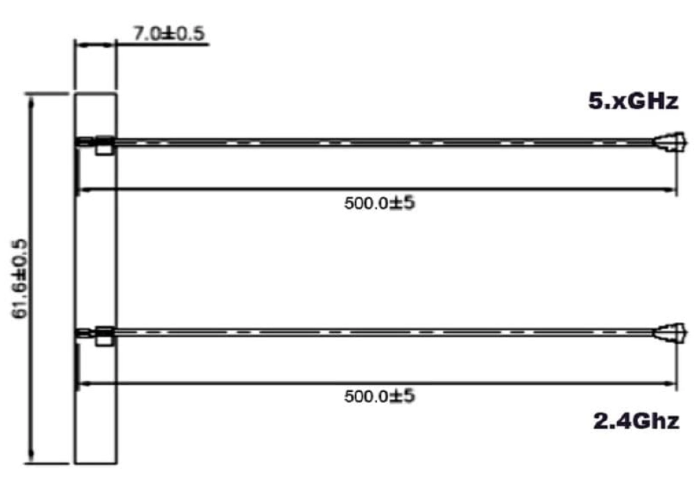 DeLOCK Antenne WLAN 5dBi MHF I 5 dBi Omni directionnel