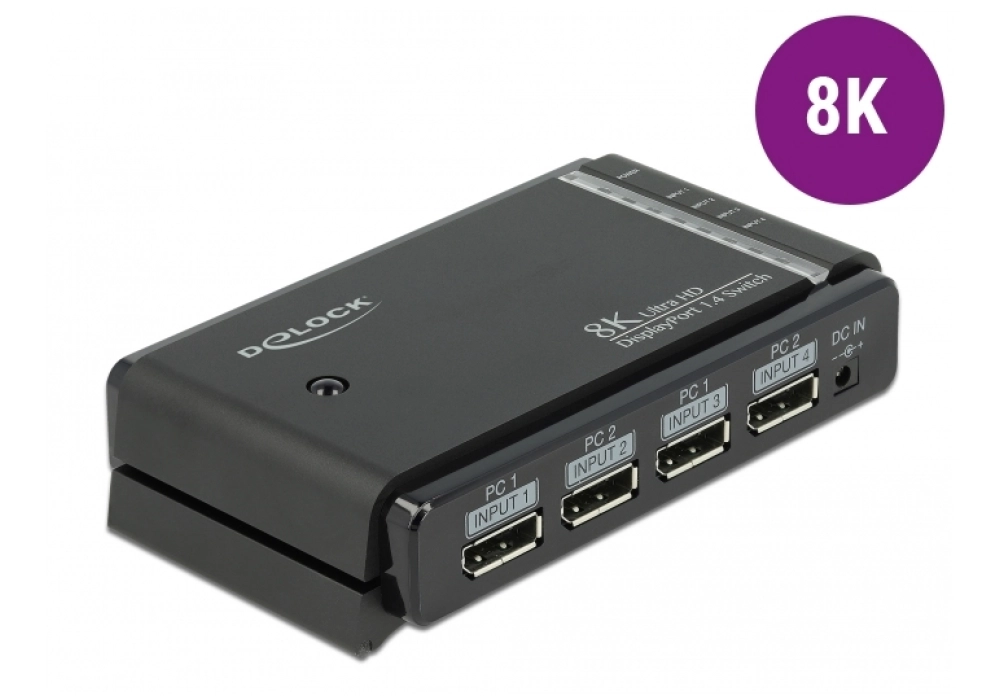 DeLOCK Boîte de commutation 2x2 Displayport, 8K