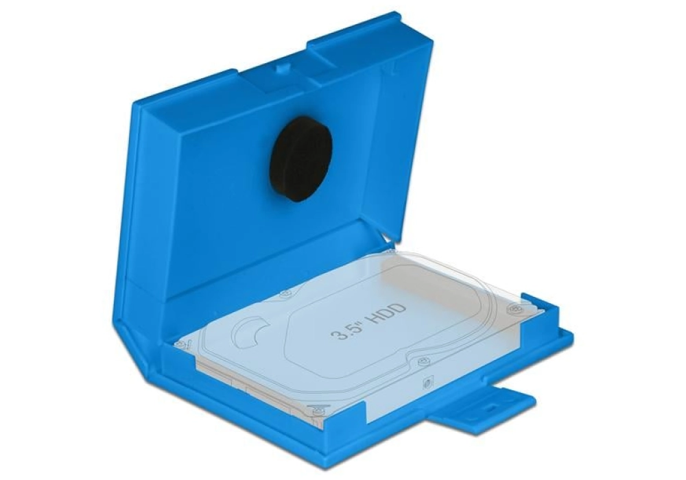 DeLOCK Boîtier de protection pour HDD 3.5″ (Bleu)