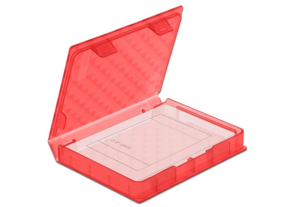 DeLOCK Boîtier de protection pour HDD / SSD 2.5″ (Rouge)