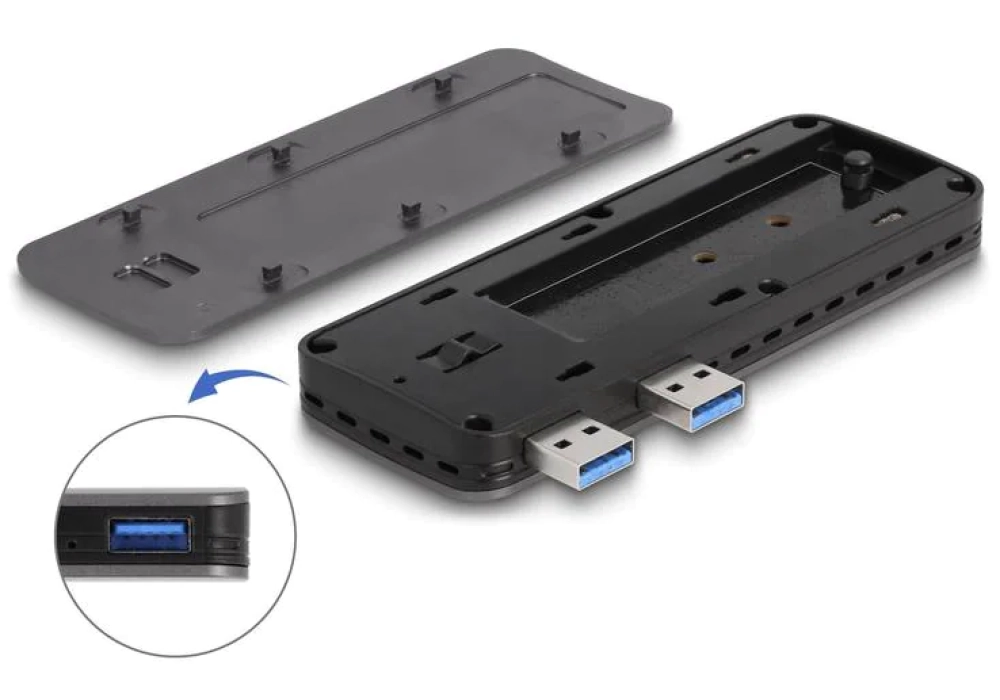 Delock Boîtier externe USB3.2 Gen 2 pour PS5 avec slot M.2 NVMe