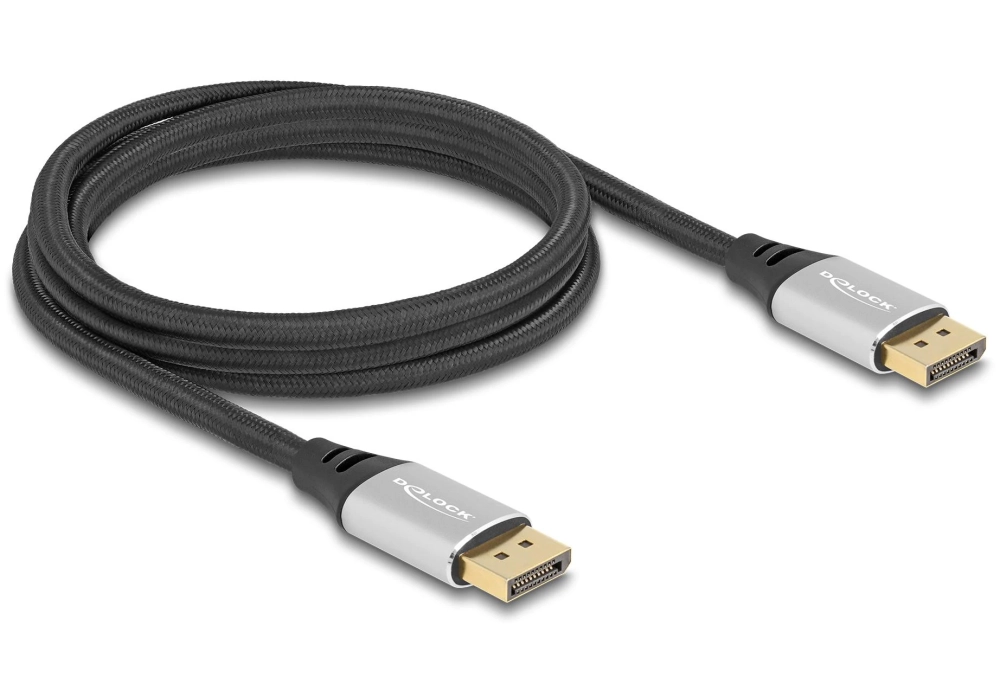 Delock Câble 16K 60 Hz DisplayPort - DisplayPort, 2 m, Argenté