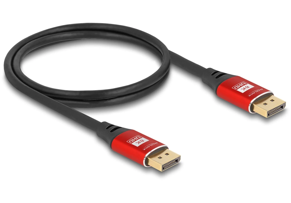 Delock Câble 8K 60 Hz DisplayPort - DisplayPort, 1 m, Rouge