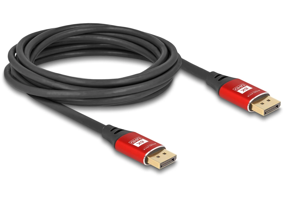 Delock Câble 8K 60 Hz DisplayPort - DisplayPort, 5 m, Rouge