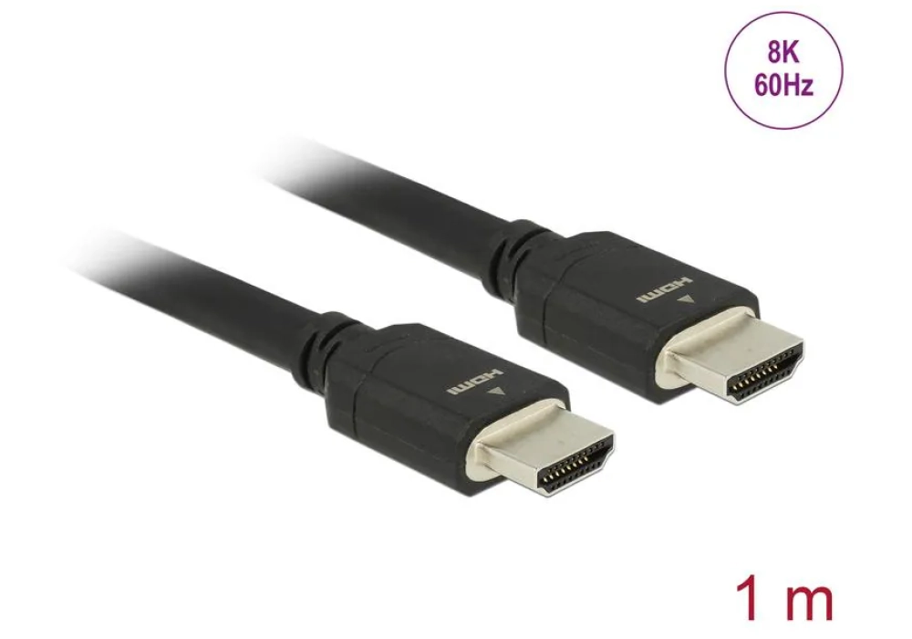 Delock Câble 8K 60Hz HDMI - HDMI, 1.0 m