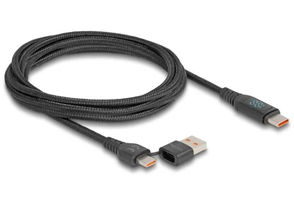 Delock Câble chargeur USB C - USB A/USB C 1.2 m