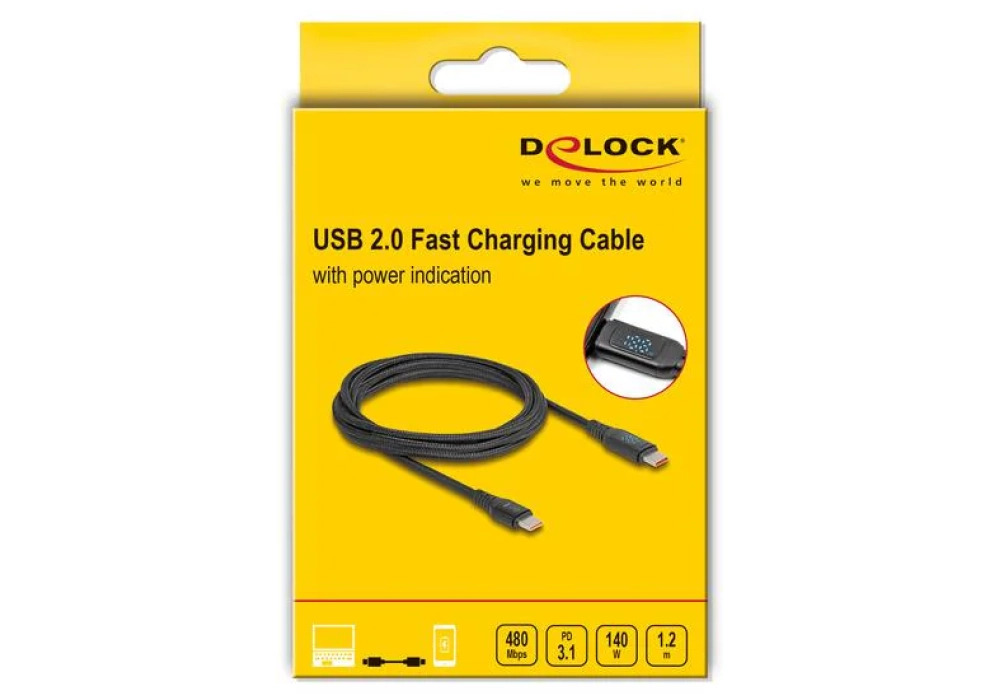 Delock Câble chargeur USB C - USB C 1.2 m