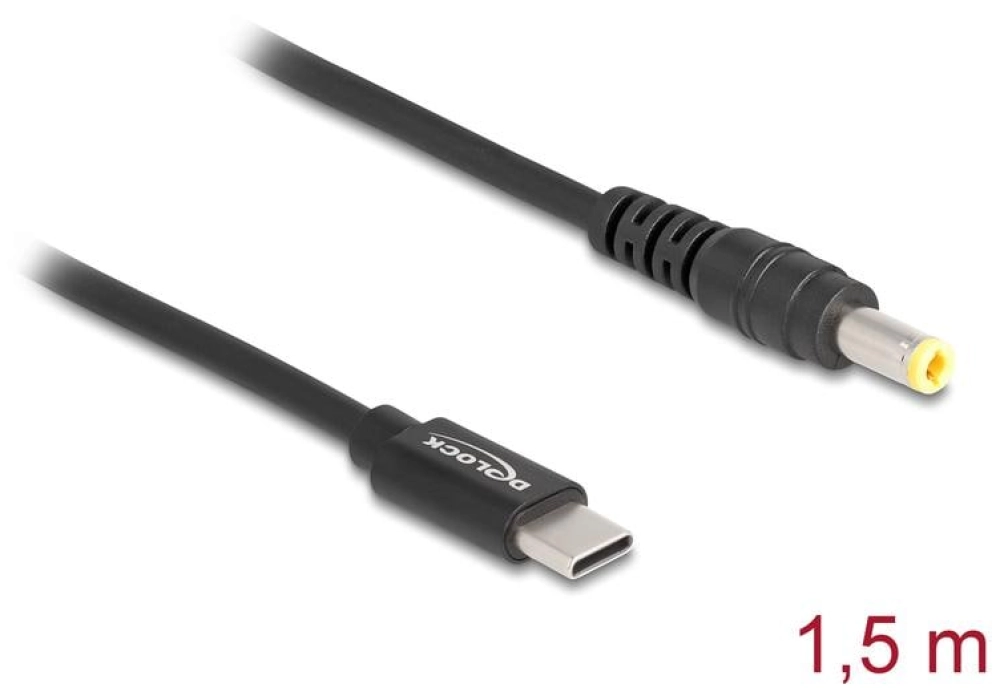 DeLOCK Câble de chargement USB-C vers 5.5 x 2.5 mm - 1.5 m