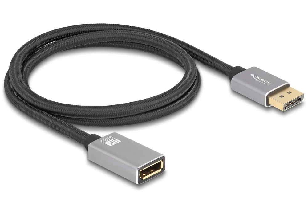 Delock Câble de prolongation 8K 60 Hz DisplayPort - DisplayPort, 1 m