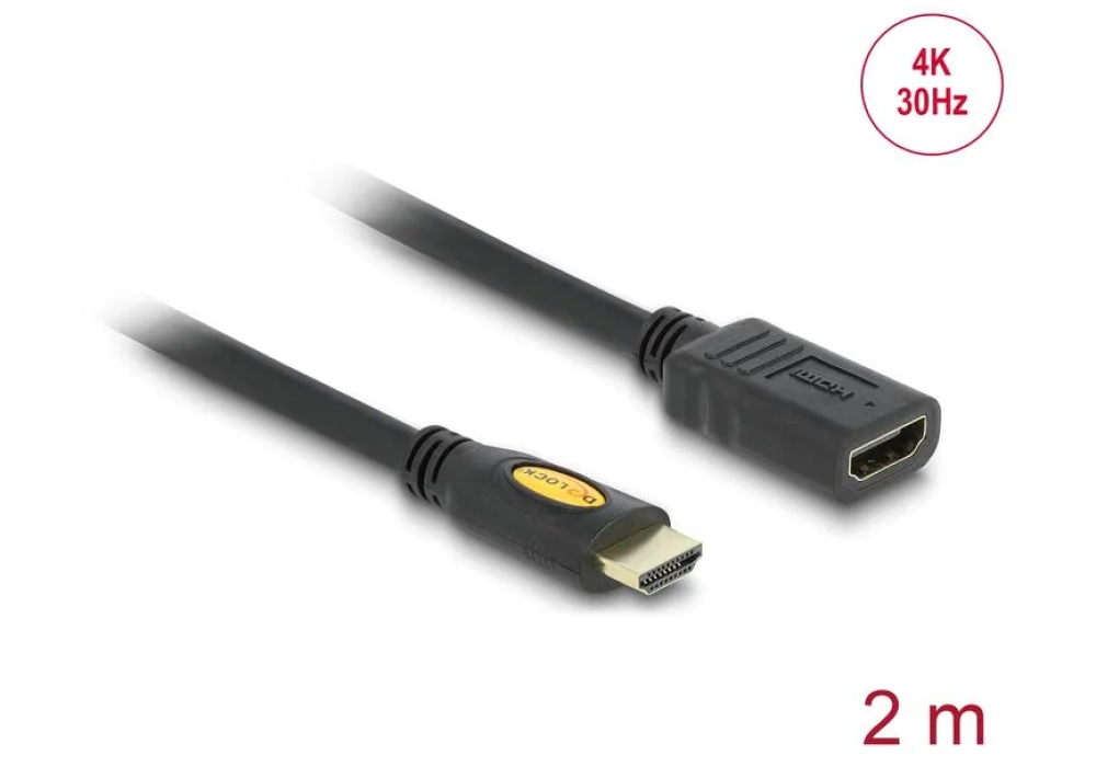 Delock Câble de rallonge HDMI - 4K 30Hz - 2.0 m