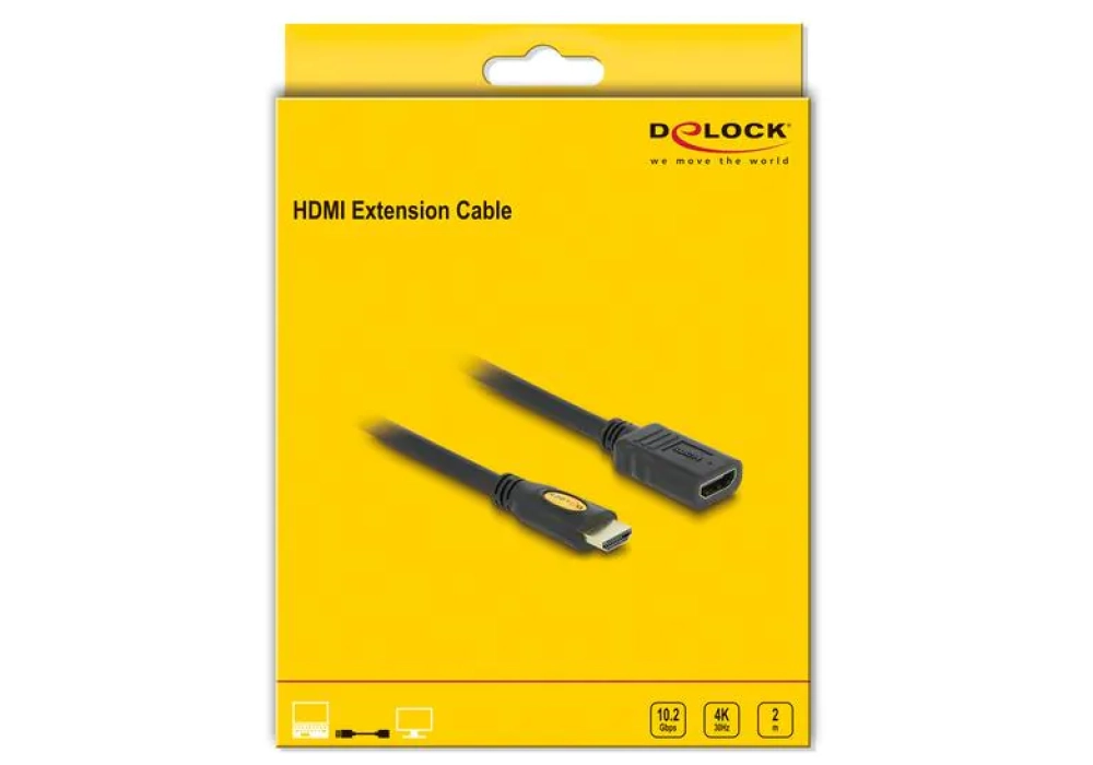 Delock Câble de rallonge HDMI - 4K 30Hz - 2.0 m