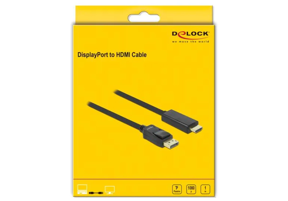 Delock Câble DisplayPort / HDMI - 1.0 m