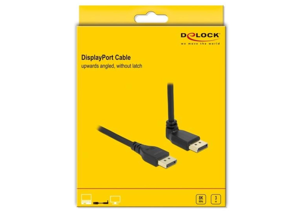 DeLOCK Câble DisplayPort - DisplayPort coudé 8K 60Hz - 3.0 m