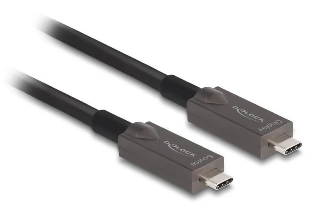 Delock Câble optique 4K 10Gbps USB type C - USB type C, 15 m