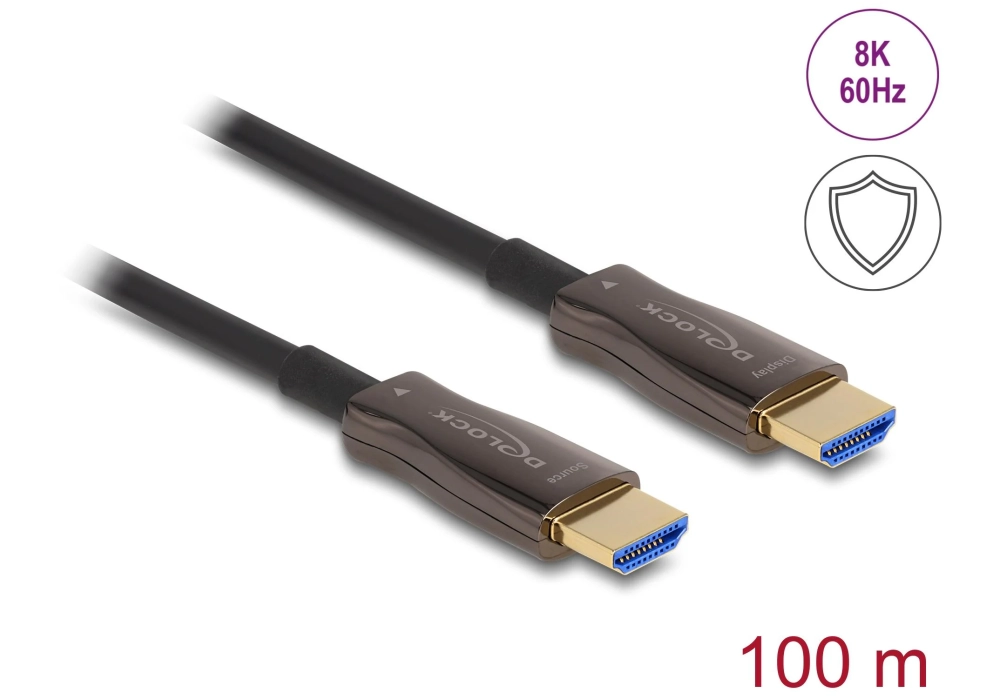 Delock Câble optique 8K 60Hz HDMI - HDMI, 100 m