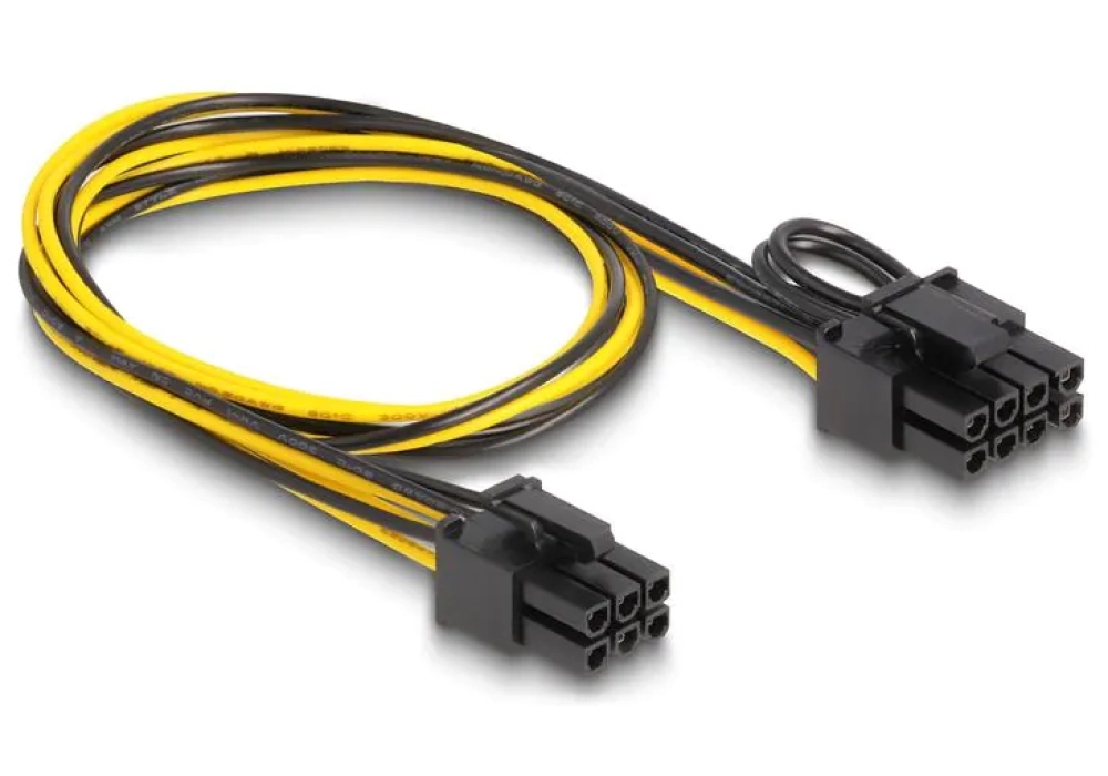 Delock Câble PCI Express 6 Pin – 6+2 Pin 50 cm