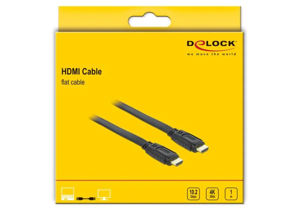 Delock Câble plat HDMI / HDMI - 1.0 m