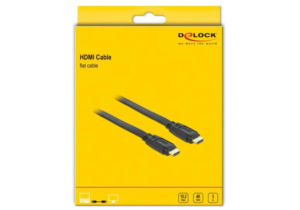 Delock Câble plat HDMI / HDMI - 3.0 m