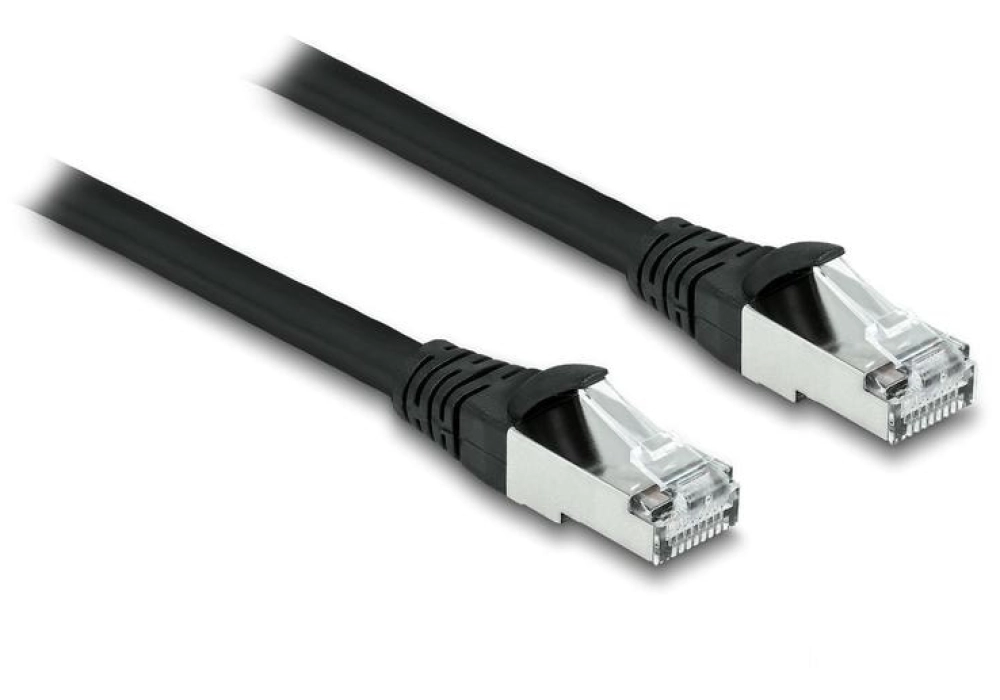 DeLOCK Câble RJ45 Cat 6A, S/FTP, Gaine PUR d'extérieur - 0.5 m