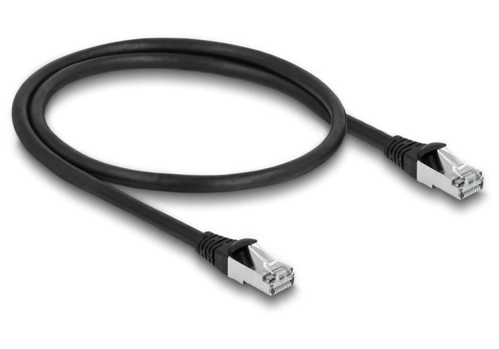 DeLOCK Câble RJ45 Cat 6A, S/FTP, Gaine PUR d'extérieur - 0.5 m