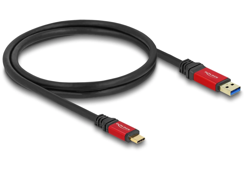 Delock Câble USB 10 Gbps USB A - USB C 1 m