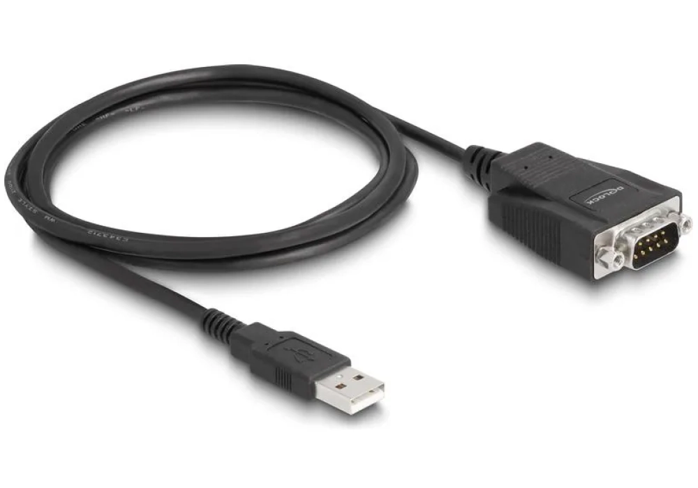 Delock Câble USB 2.0 - série RS-232 avec vis et protection ESD - 1.3m 