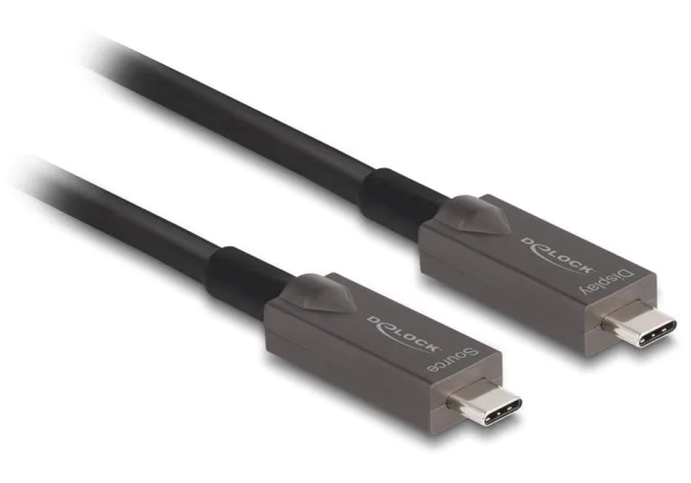 DeLock Câble USB type C / USB type C - optique 4K 10Gbps - 8.0 m