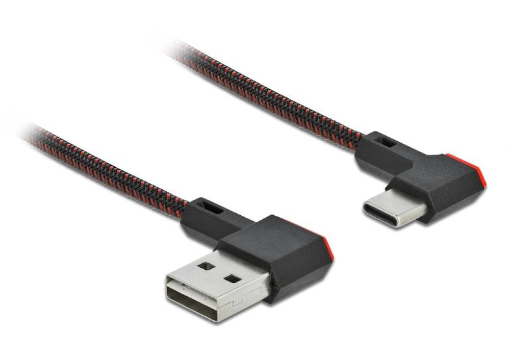 DeLOCK Cable Easy USB 2.0 A/USB Type-C Male - 90/270° - 0.2 m