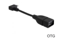 DeLOCK Cable Micro USB type-B male angled > USB 2.0-A female OTG 11 cm