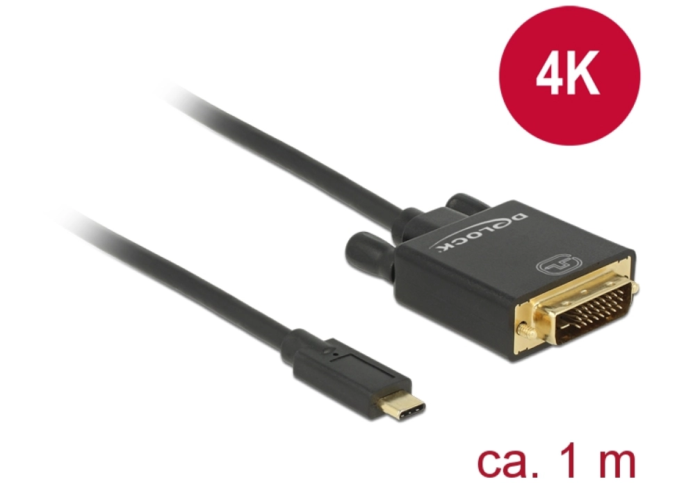 DeLOCK Cable USB Type-C male > DVI male - 1 m 