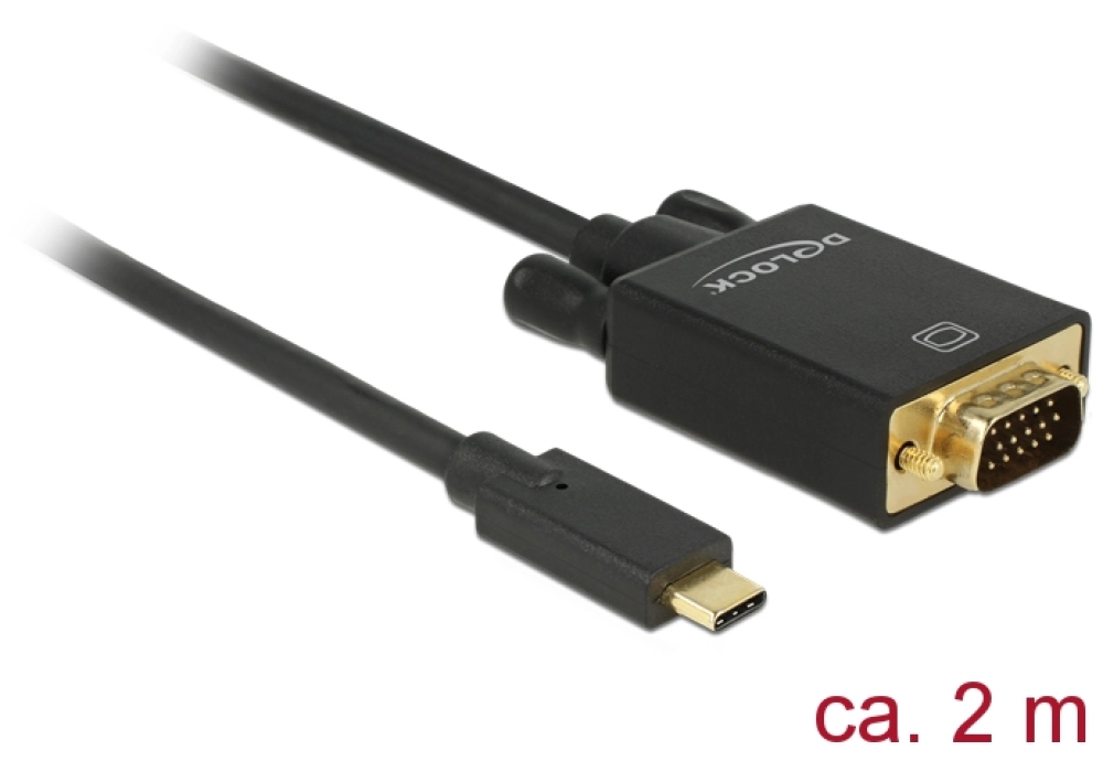 DeLOCK Cable USB Type-C male > VGA male - 2 m 