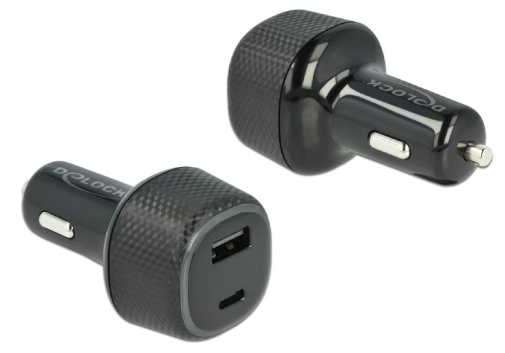 DeLOCK Car Charger USB Type-C + Type-A PD 63W