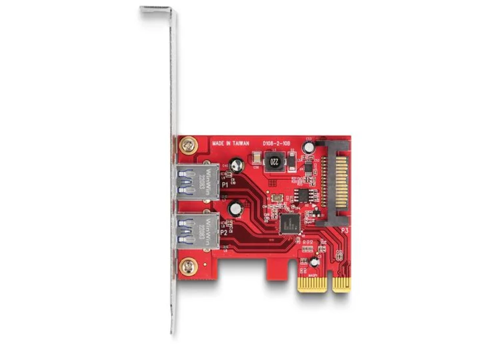 Delock Carte PCI Express USB 5 Gbps Type-A femelle LP