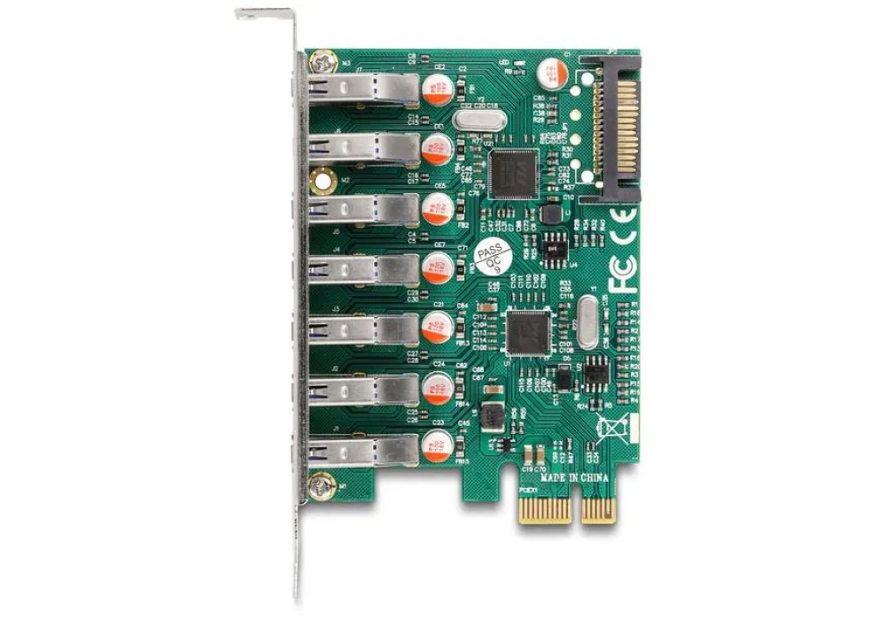 Delock Carte PCI Express vers 7x USB A 3.0