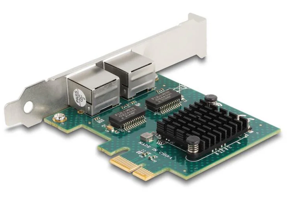 Delock Carte PCI Express x1 vers 2 x RJ45 Gigabit LAN, BCM5718 