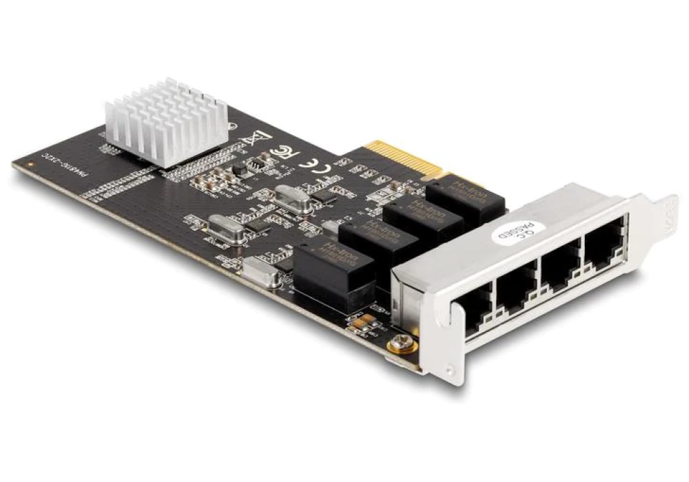 Delock Carte PCIe x4 vers 4 x RJ45 Gigabit LAN (Realtek RTL8111H)