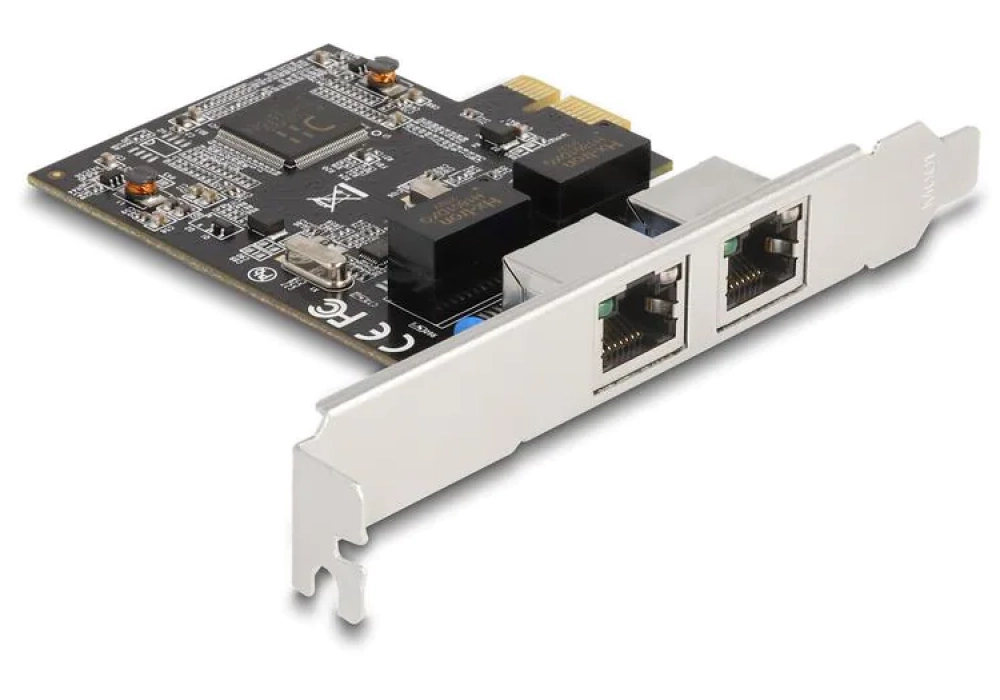 DeLock Carte réseau 2xRJ45 Gigabit PCI-Express- x1