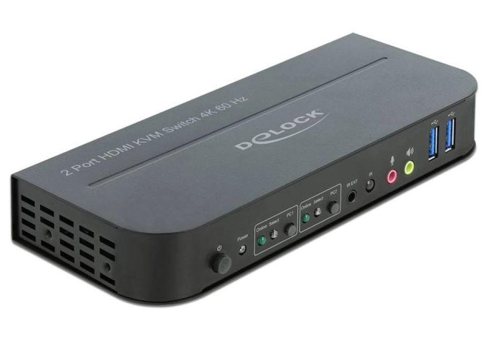 DeLOCK Commutateur KVM 2 Port HDMI avec USB 3.0 et Audio 4k 60Hz