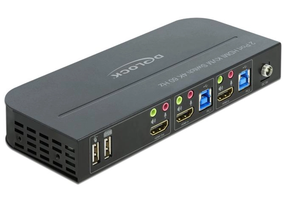 DeLOCK Commutateur KVM 2 Port HDMI avec USB 3.0 et Audio 4k 60Hz