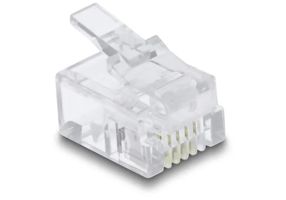 Delock Connecteur RJ11 100 Pièce/s, Transparent